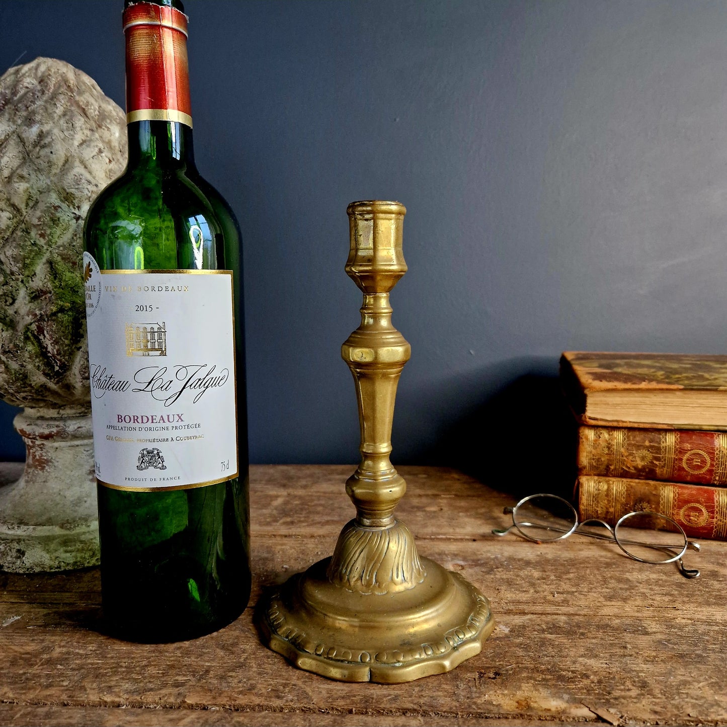 French bronze 18th century antique candleholder