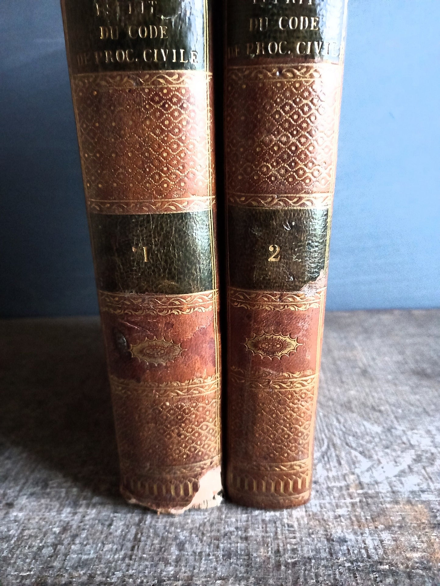 Antique books. French antique books.