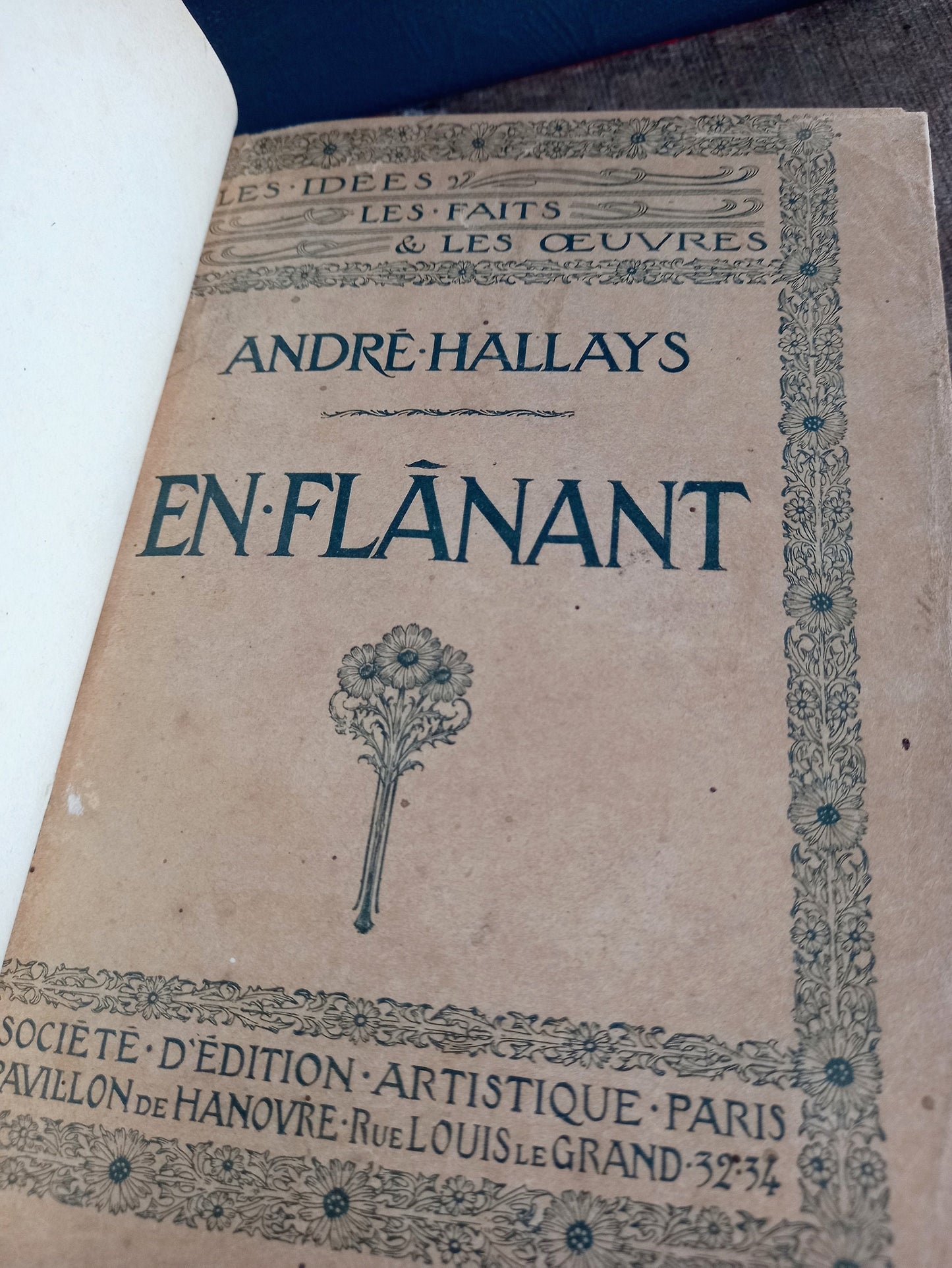 French antique book. Antique book. 19th century book. 1899 book.