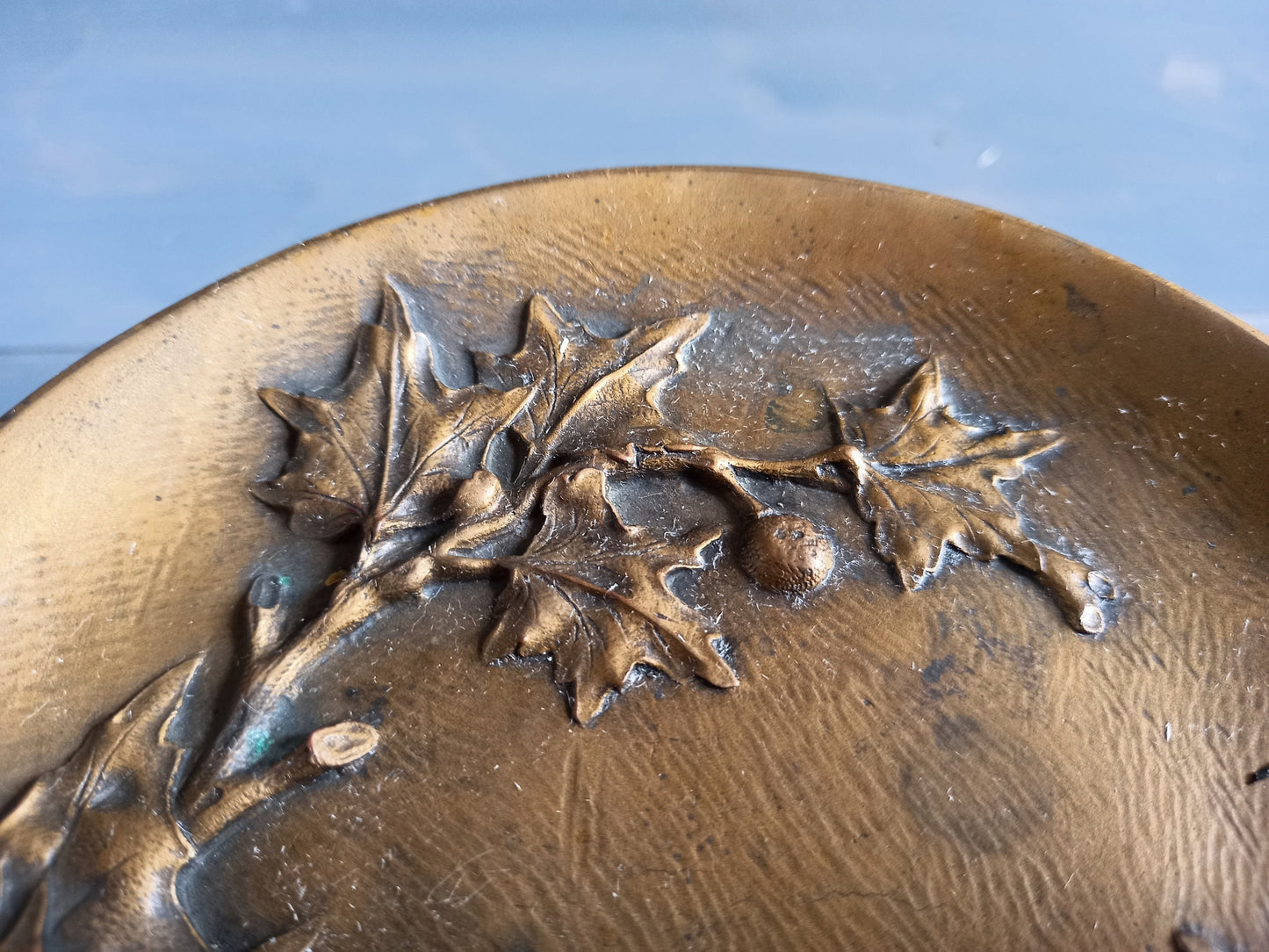 Antique bronze tazza by E Famin.