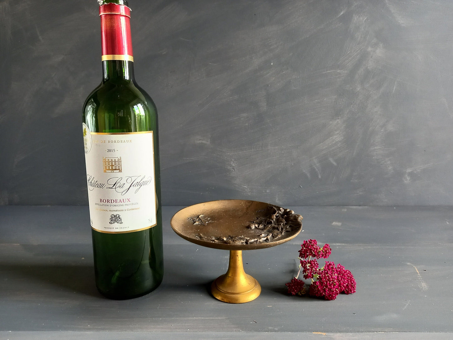 Antique bronze tazza by E Famin.