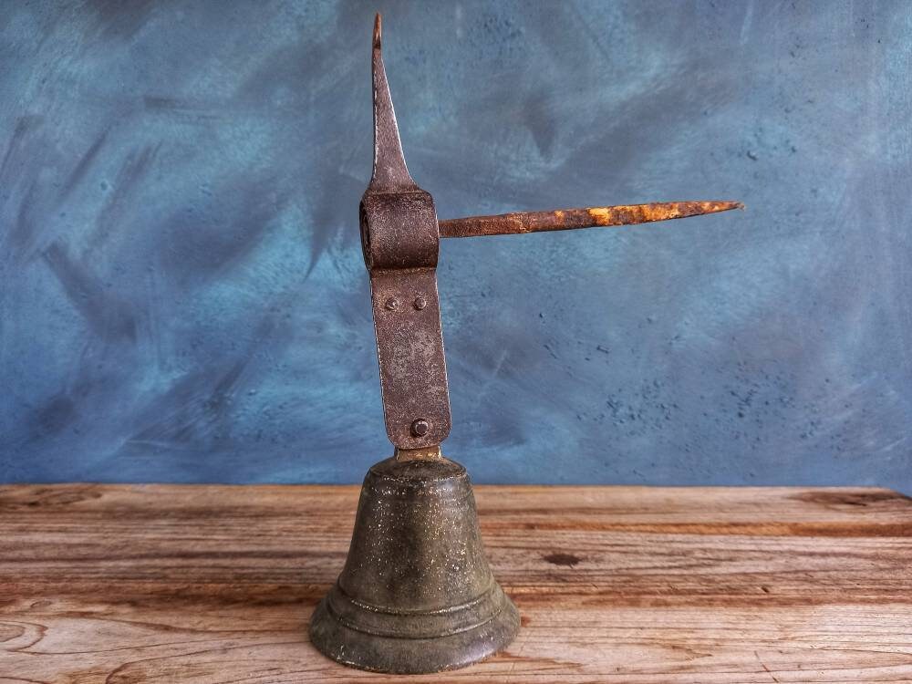 French antique shop bell. Old shop bell.