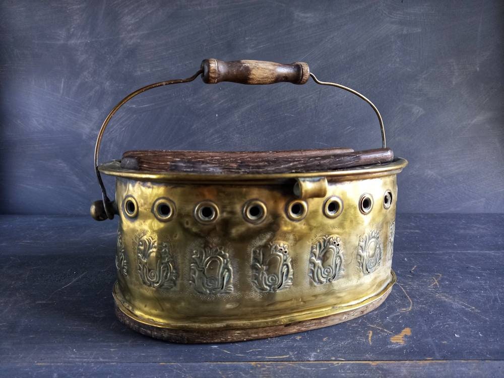 Antique footwarmer. French antique carriage heater. Antique foot heater. French antiques. Vintage carriage heater. Footwarmer. Antique gifts