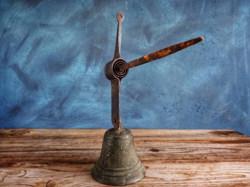 French antique shop bell. Old shop bell.