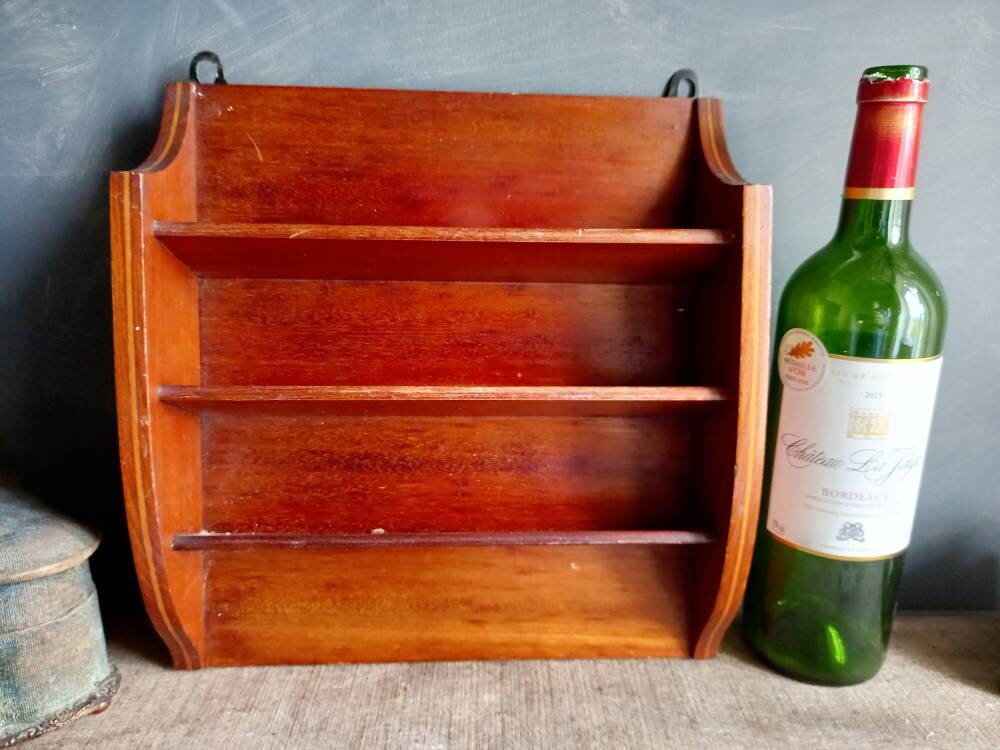 Antique letter rack. Mahogony letter holder.