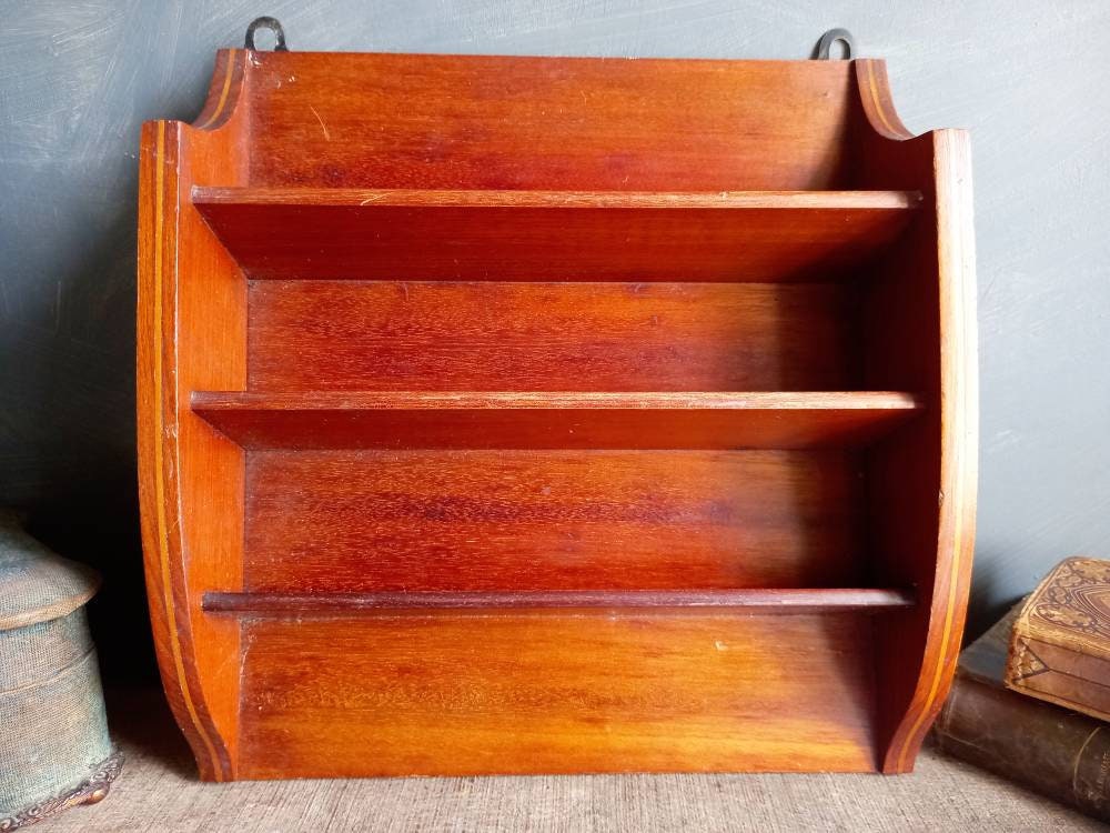 Antique letter rack. Mahogony letter holder.