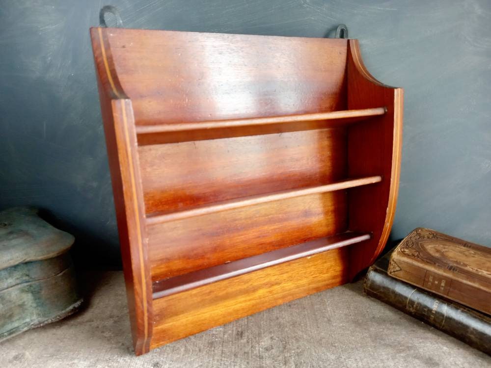 Antique letter rack. Mahogony letter holder.