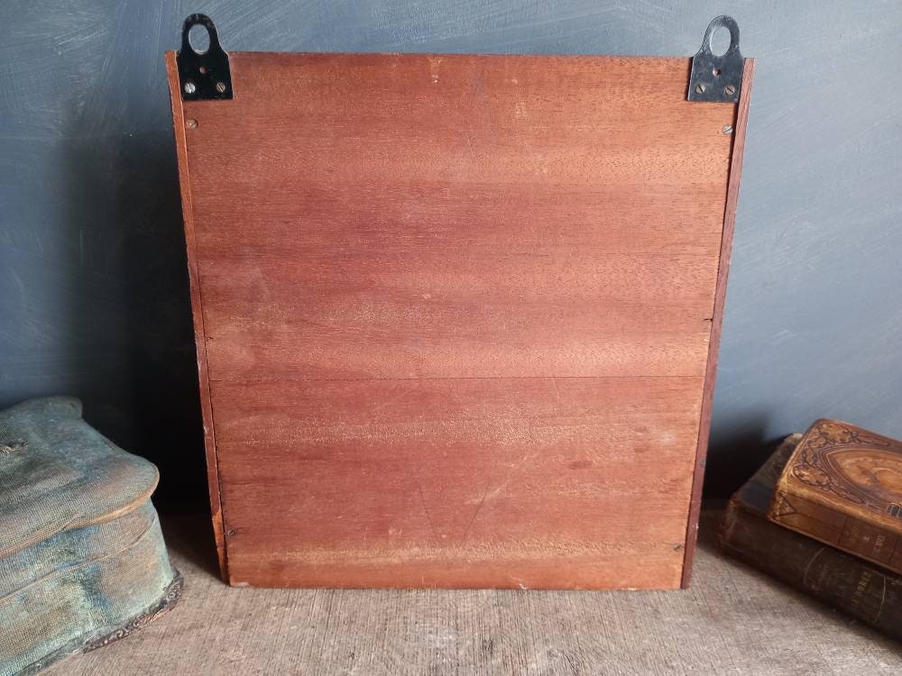Antique letter rack. Mahogony letter holder.