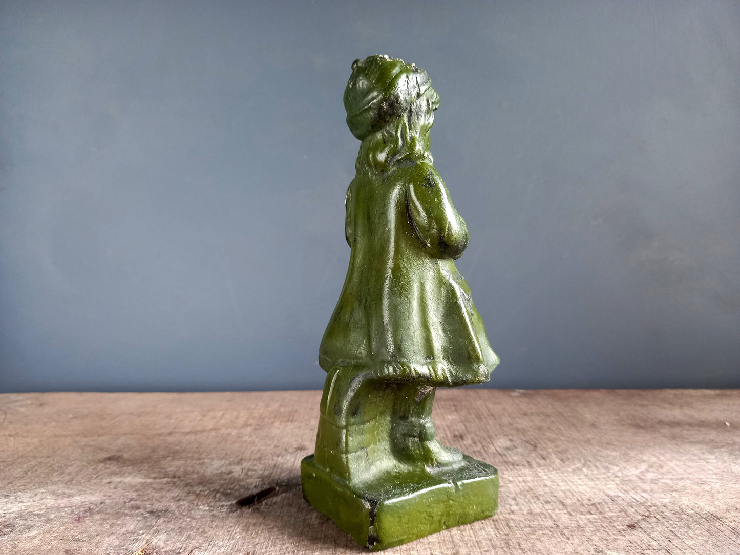 French antique plaster bust of a child. French antique statue.