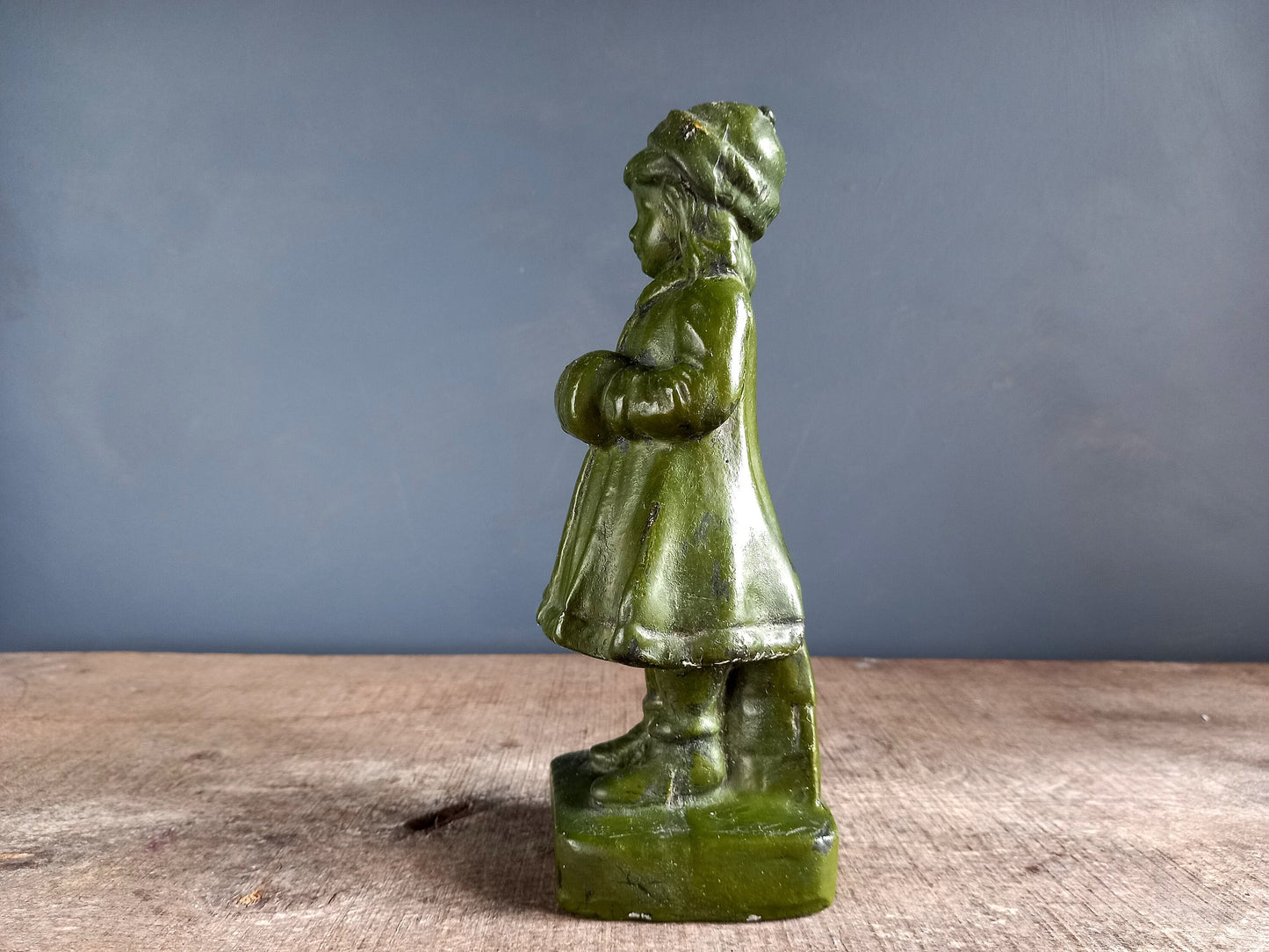 French antique plaster bust of a child. French antique statue.