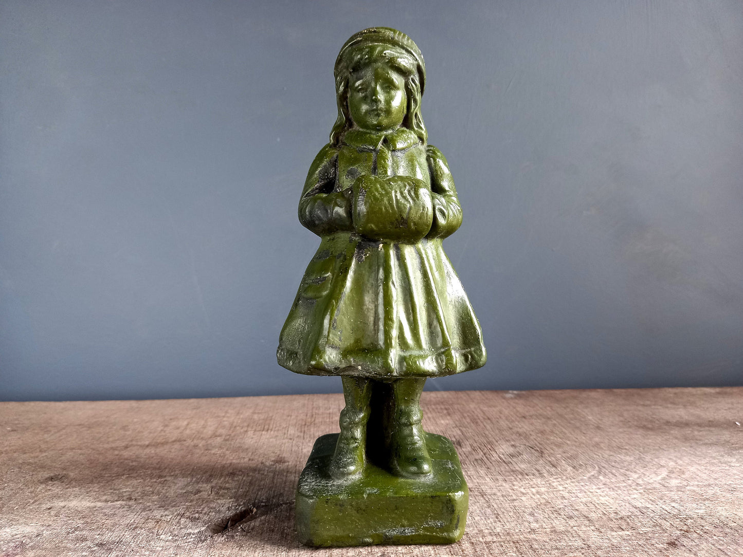 French antique plaster bust of a child. French antique statue.