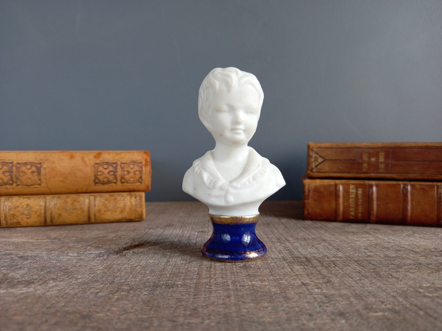 French bust of child. Bisque bust. Small French statue.