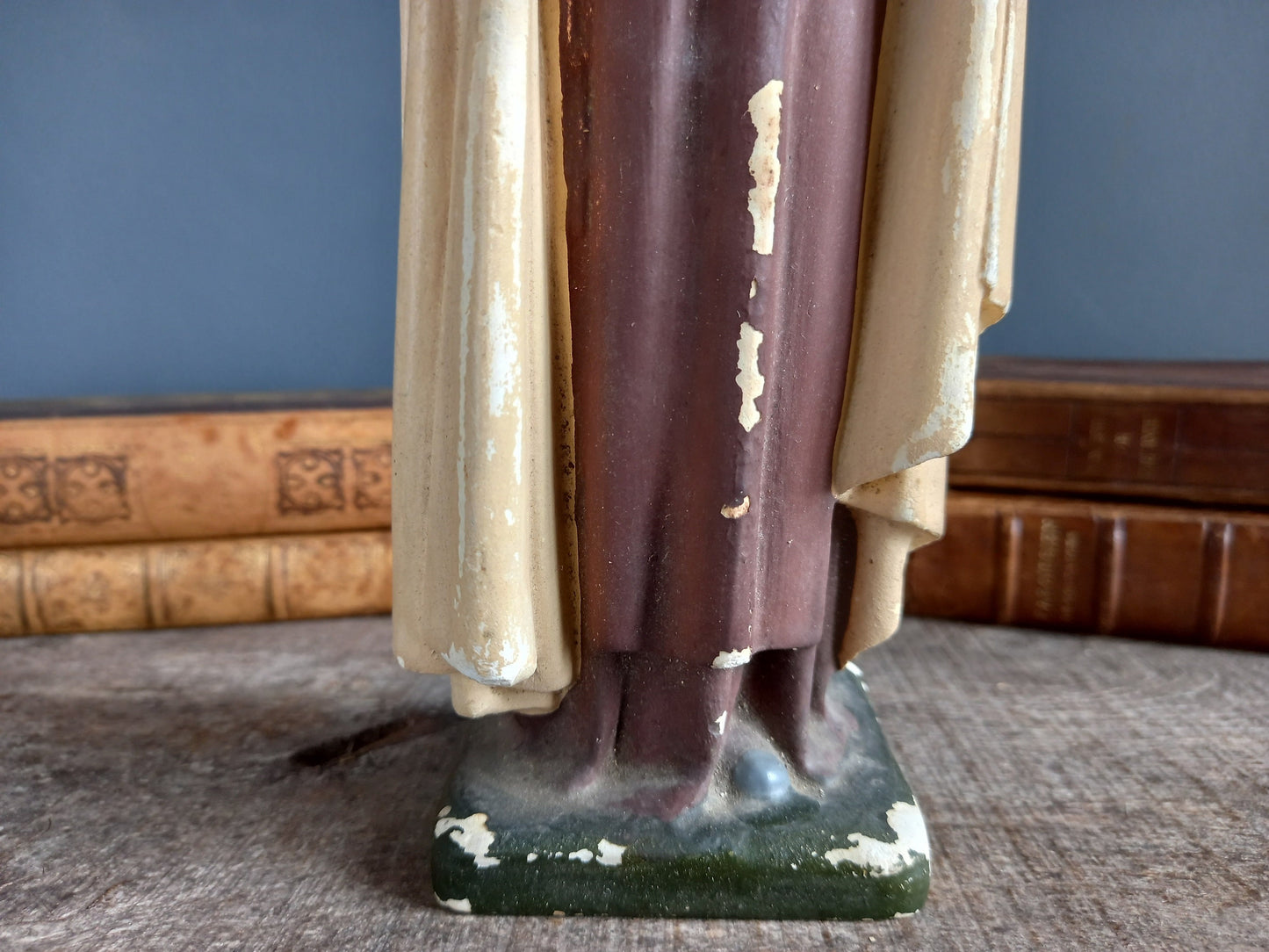 French statue St Therese of Lisieux. Chalkware statue.
