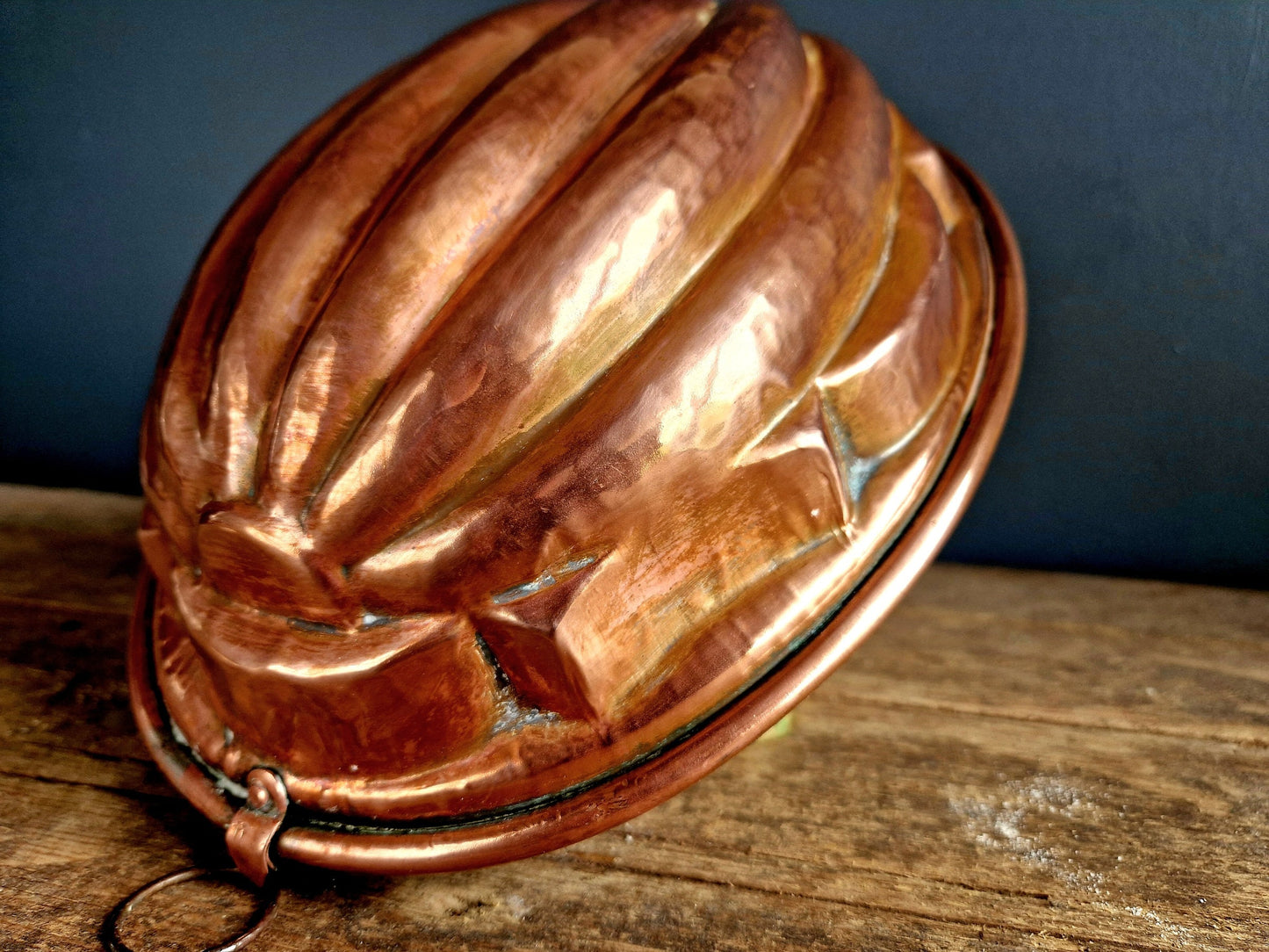 French copper mold. Antique copper mold.