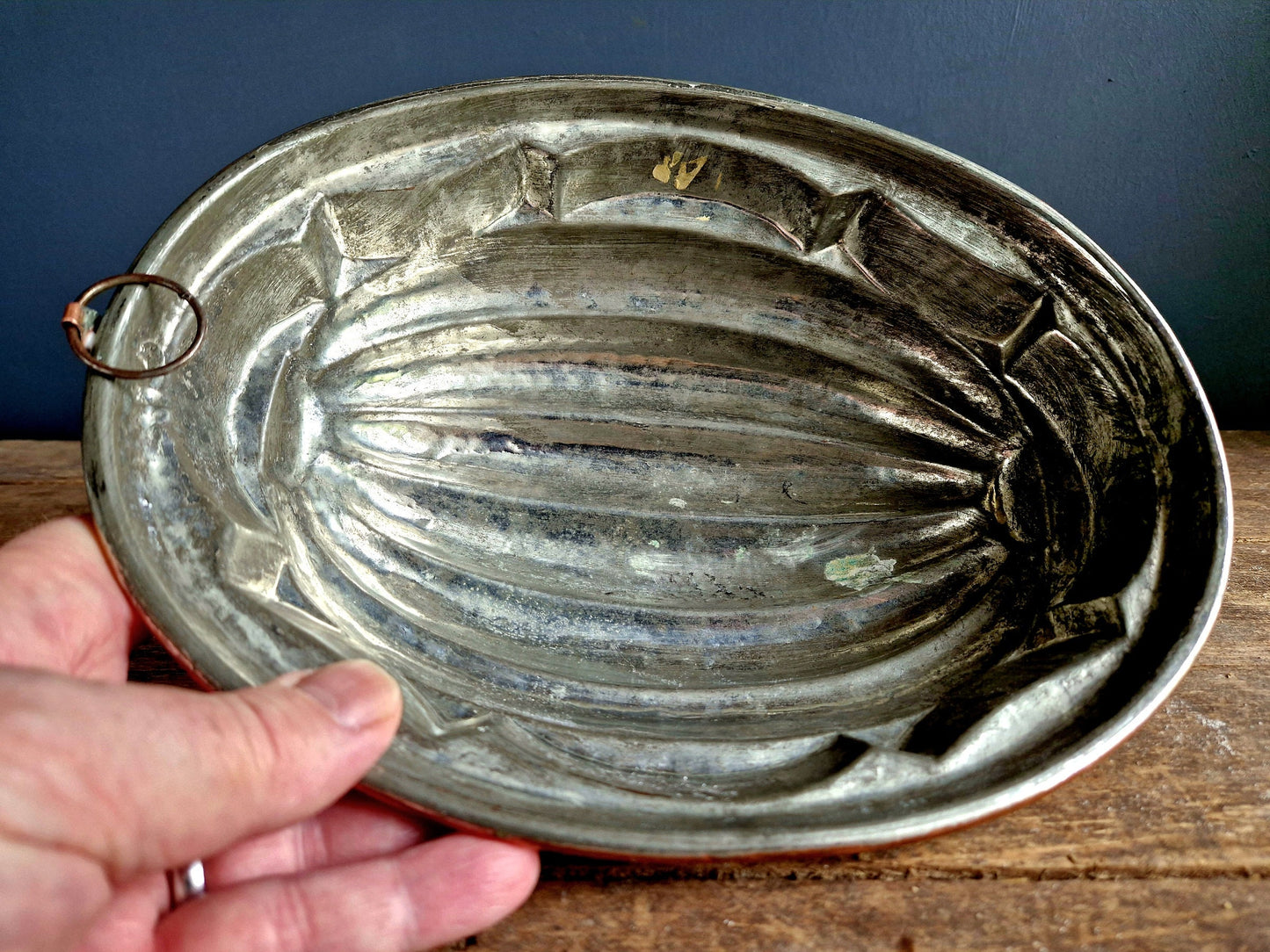 French copper mold. Antique copper mold.