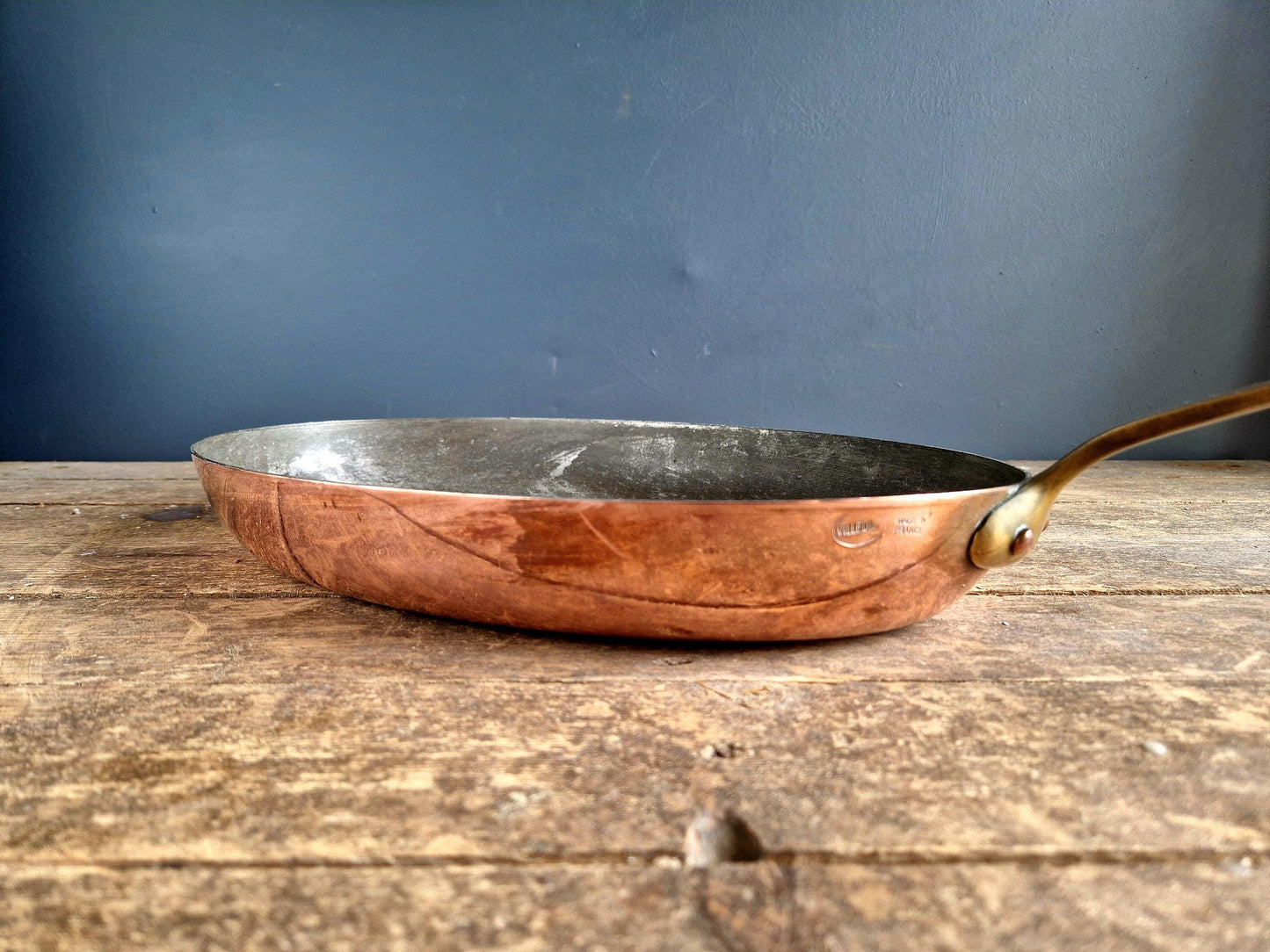 French copper fish pan Copper saute pan.