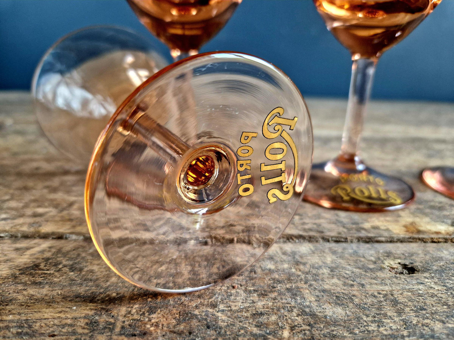 Four small French vintage port glasses Porto Rolls glasses Old glasses Old drinking glasses Vintage glasses French vintage 1950s decor