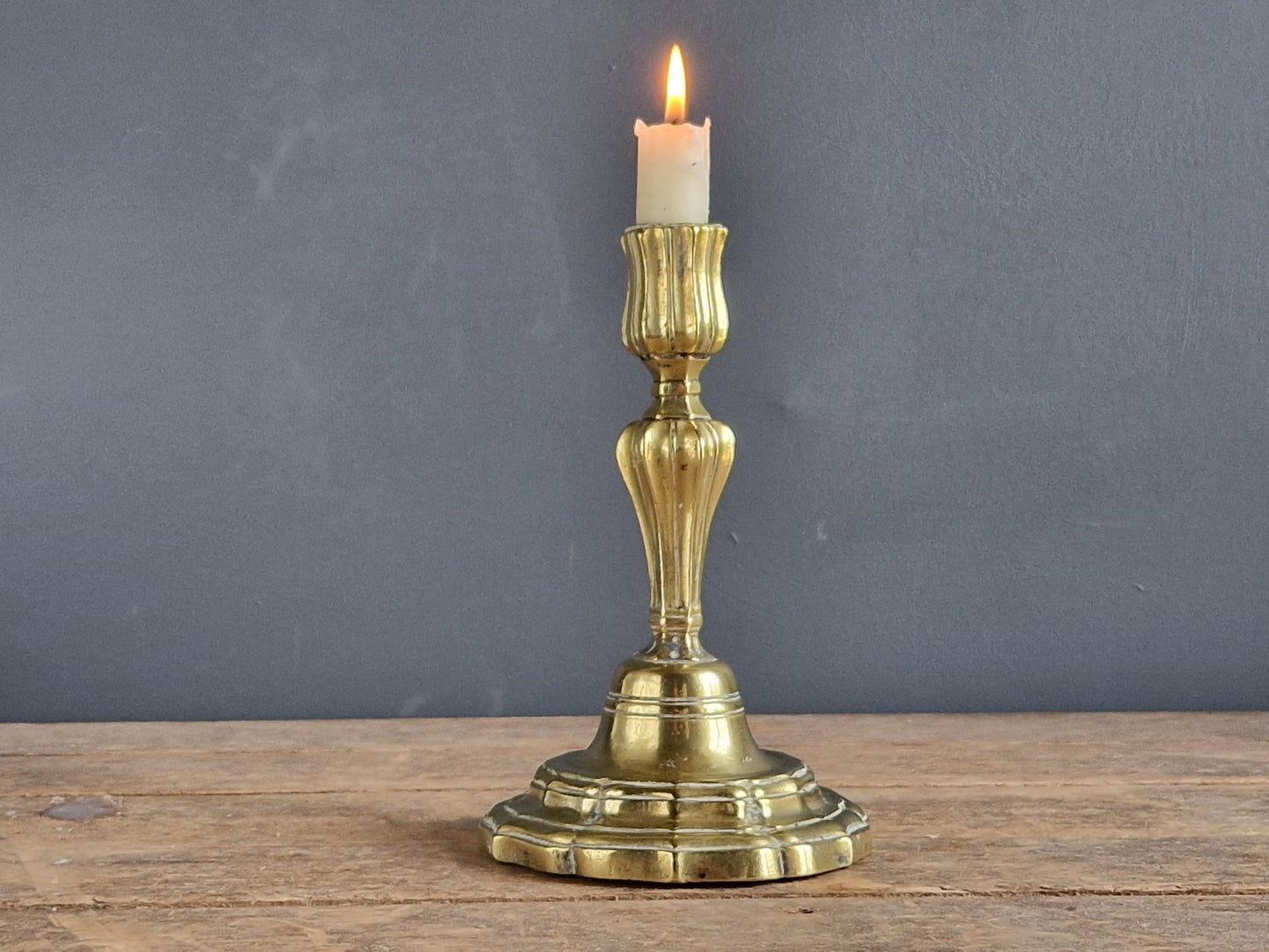 French antique bronze 18th century candle holder.