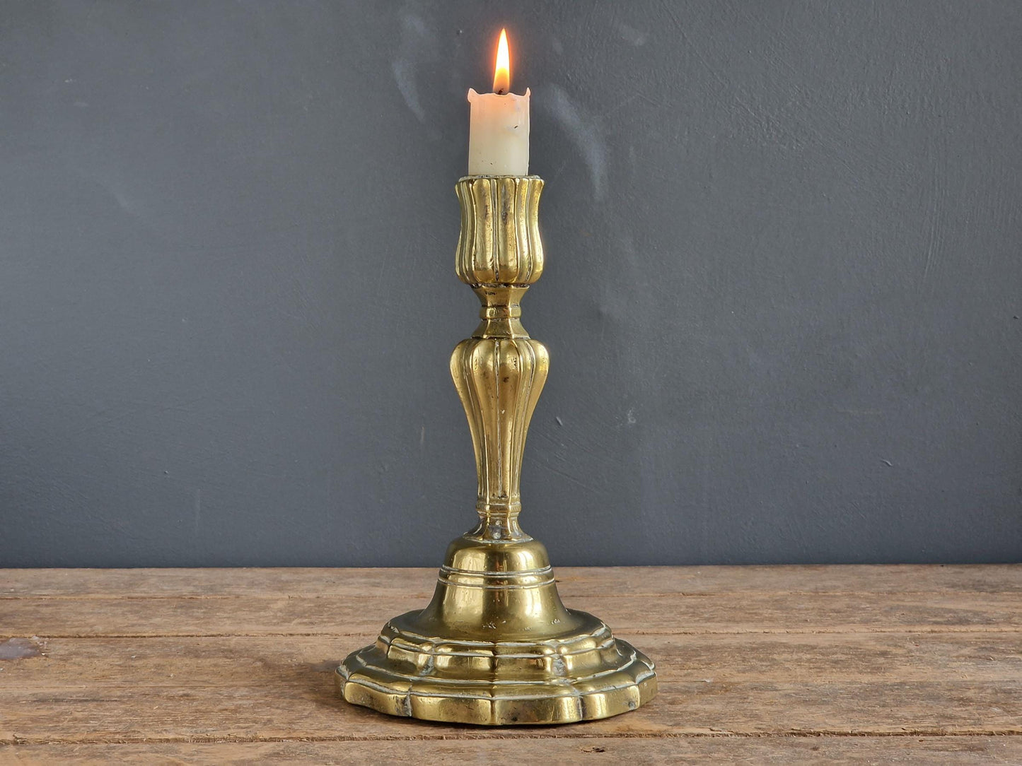 French antique bronze 18th century candle holder.