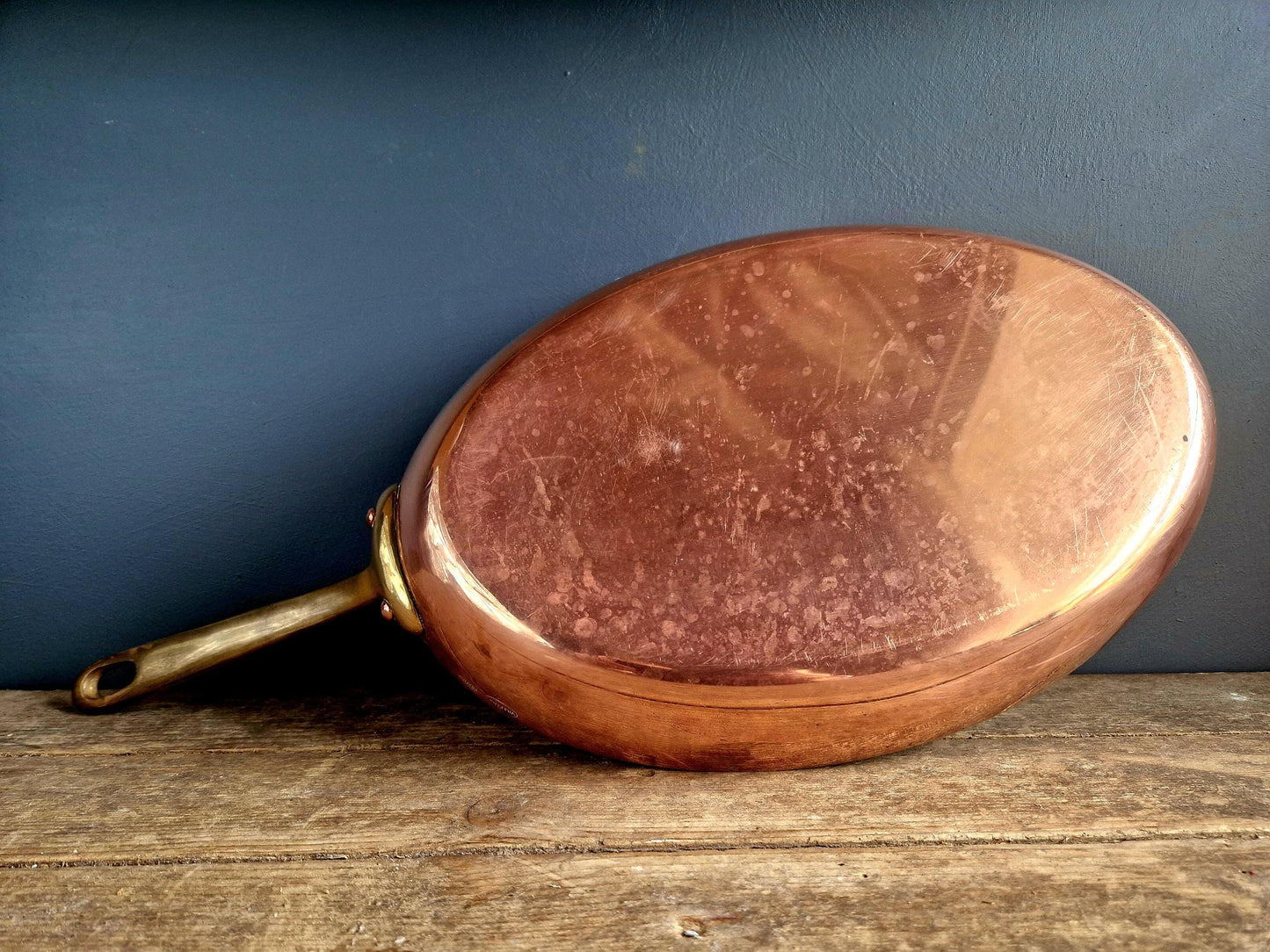 French copper fish pan Copper saute pan.
