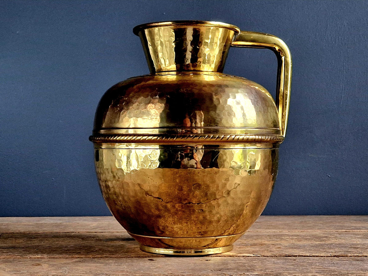 French brass dairy jug brass milk jug French vintage canne a lait French farmhouse decor French country home artisan made vintage dairy jug