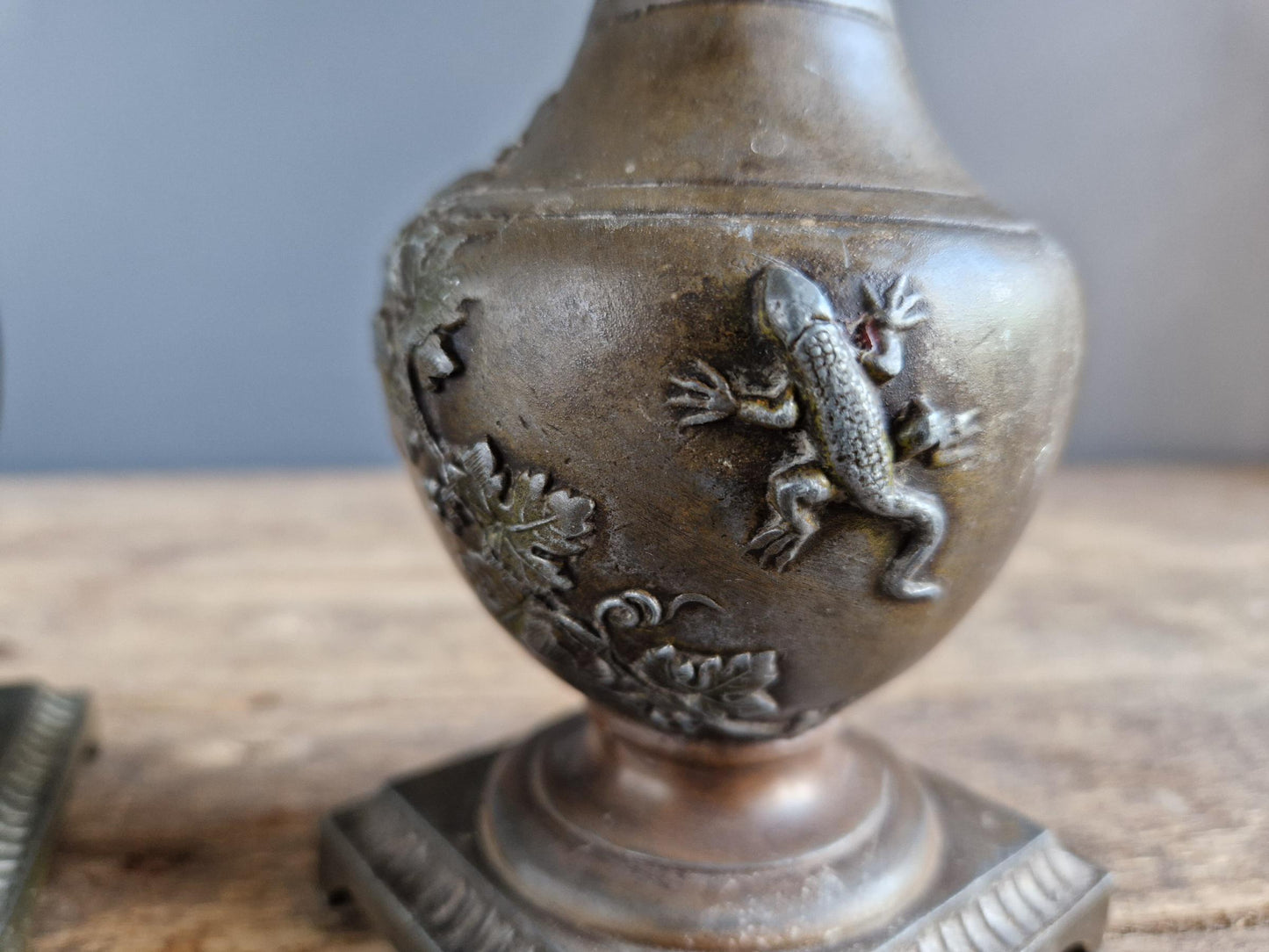 French antique candleholders by Eugene Provost.