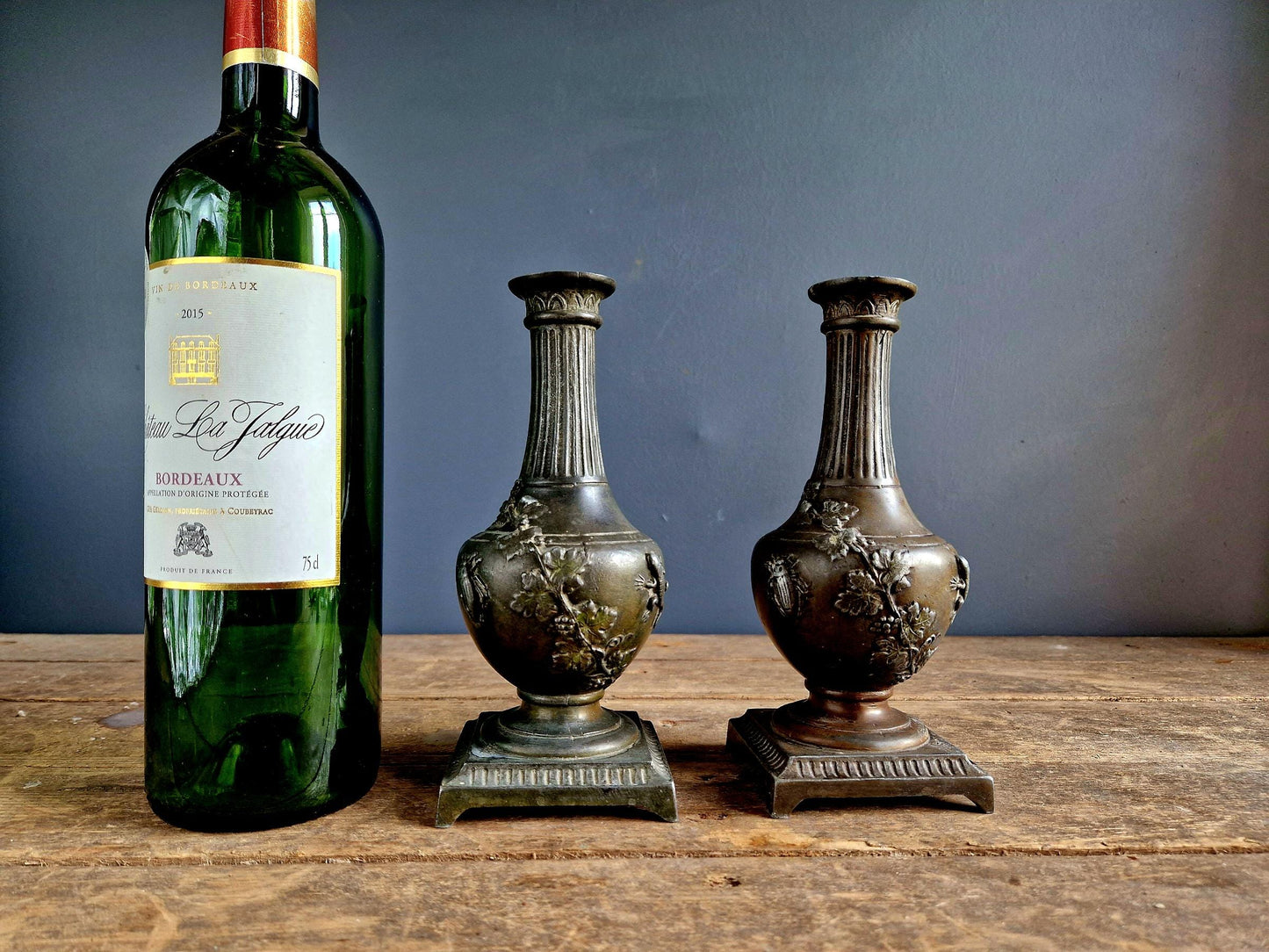 French antique candleholders by Eugene Provost.