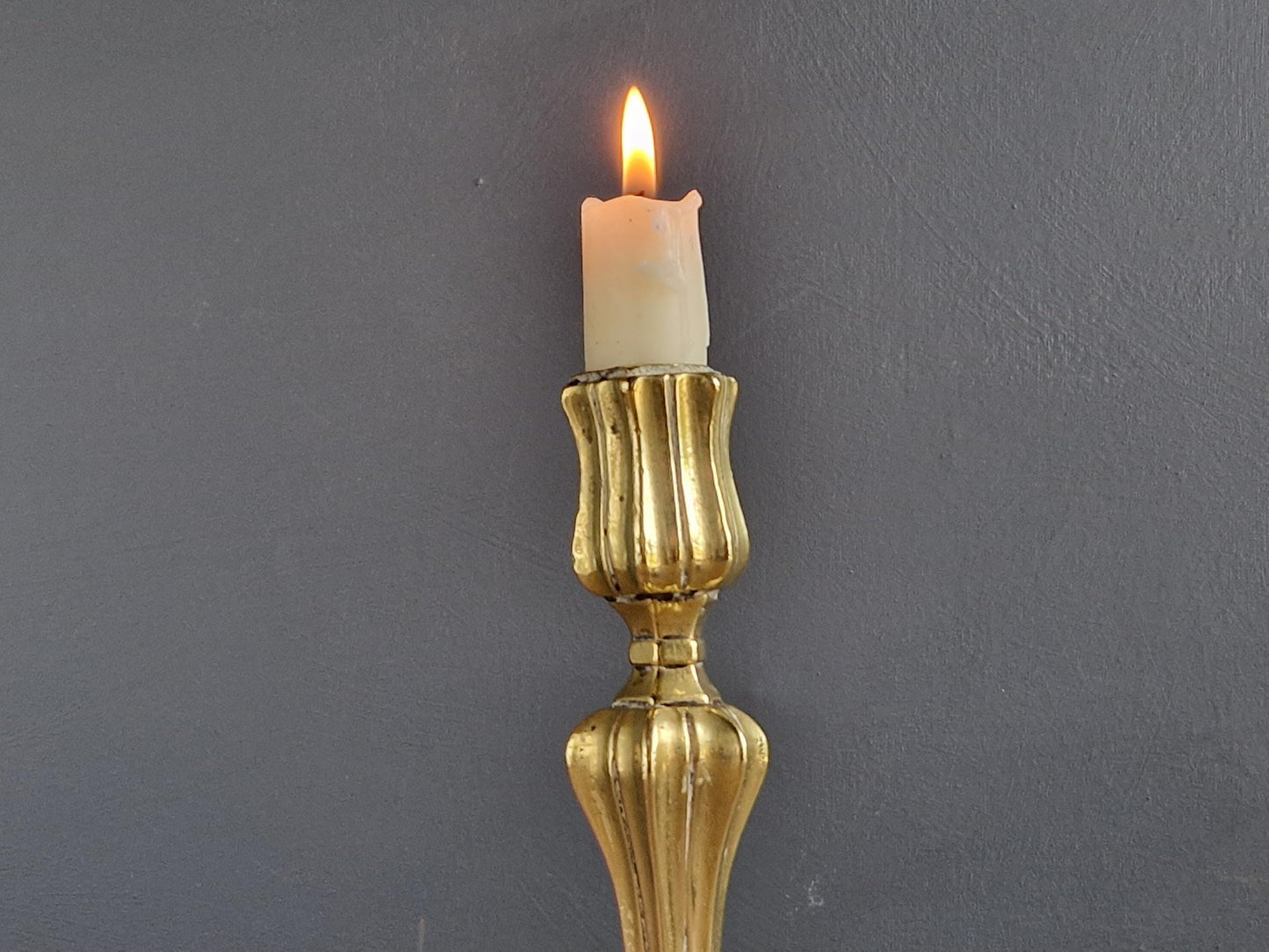 French antique bronze 18th century candle holder.