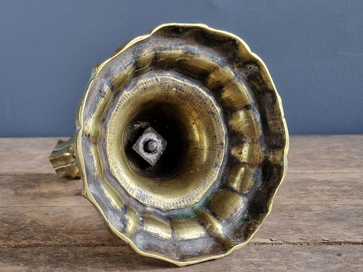 French antique bronze 18th century candle holder.