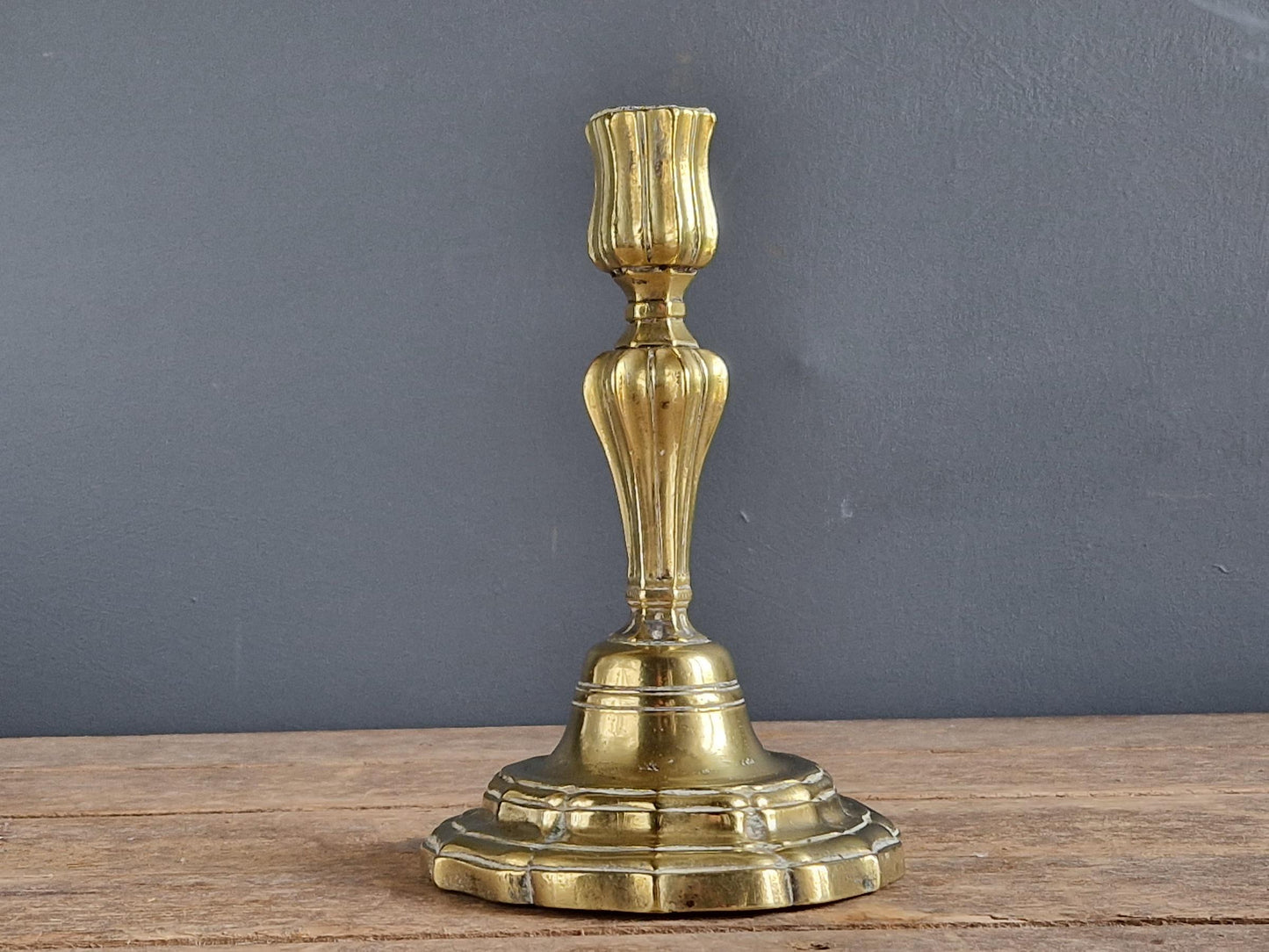 French antique bronze 18th century candle holder.