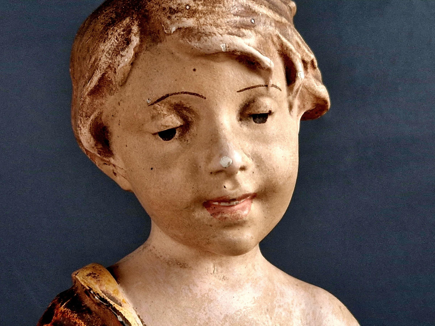 French bust of a girl French statue Plaster statue.