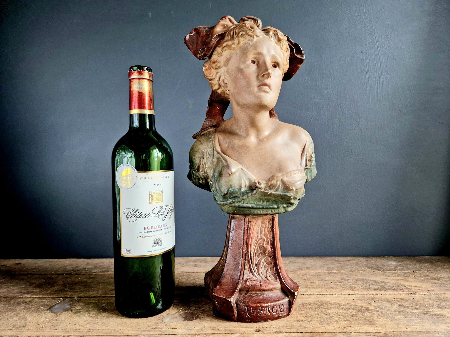 Art Nouveau plaster bust of a lady French Art nouveau bust.