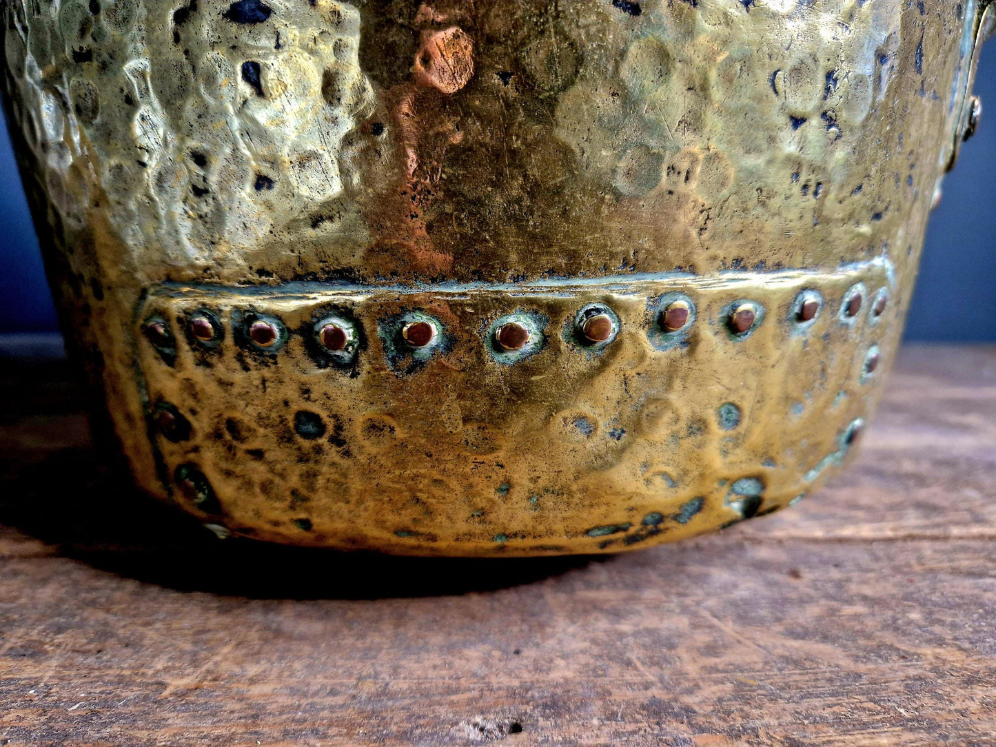 Antique cauldron French brass cauldron Victorian kitchen 19th c cauldron.