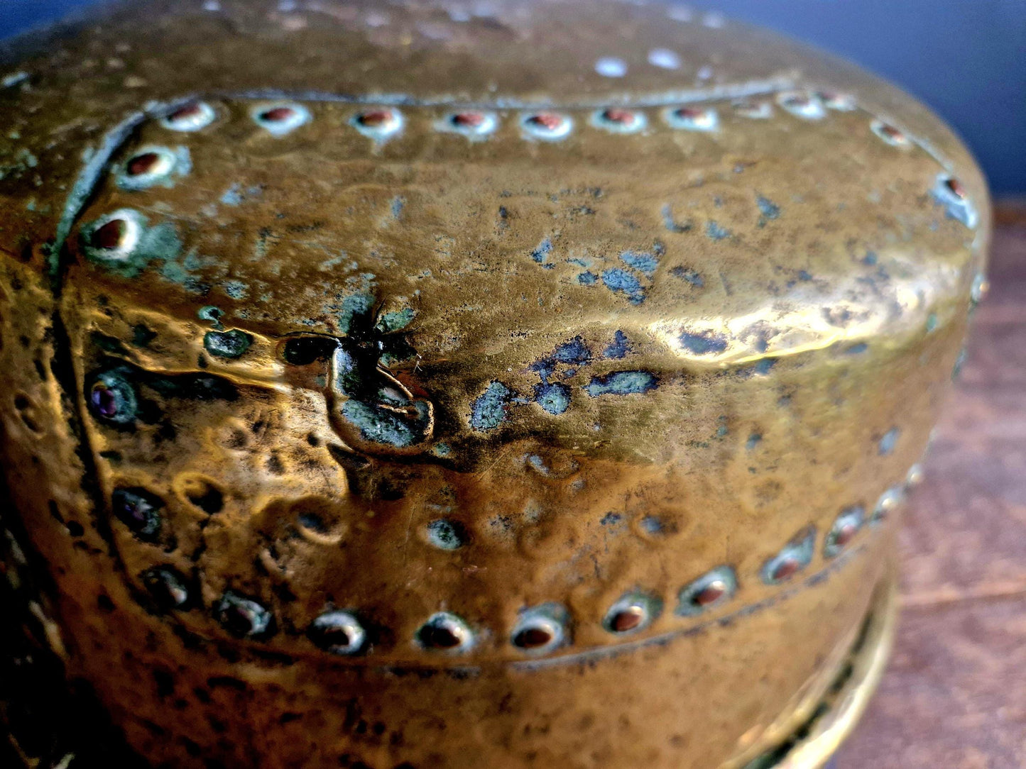 Antique cauldron French brass cauldron Victorian kitchen 19th c cauldron.