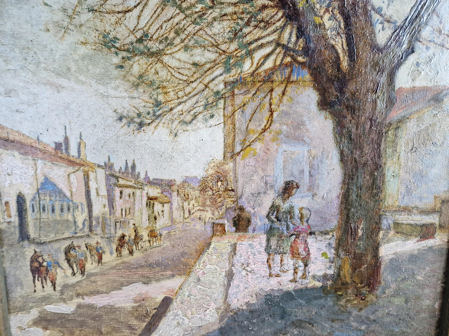 Antique oil painting French oil painting Original art Oil on canvas.