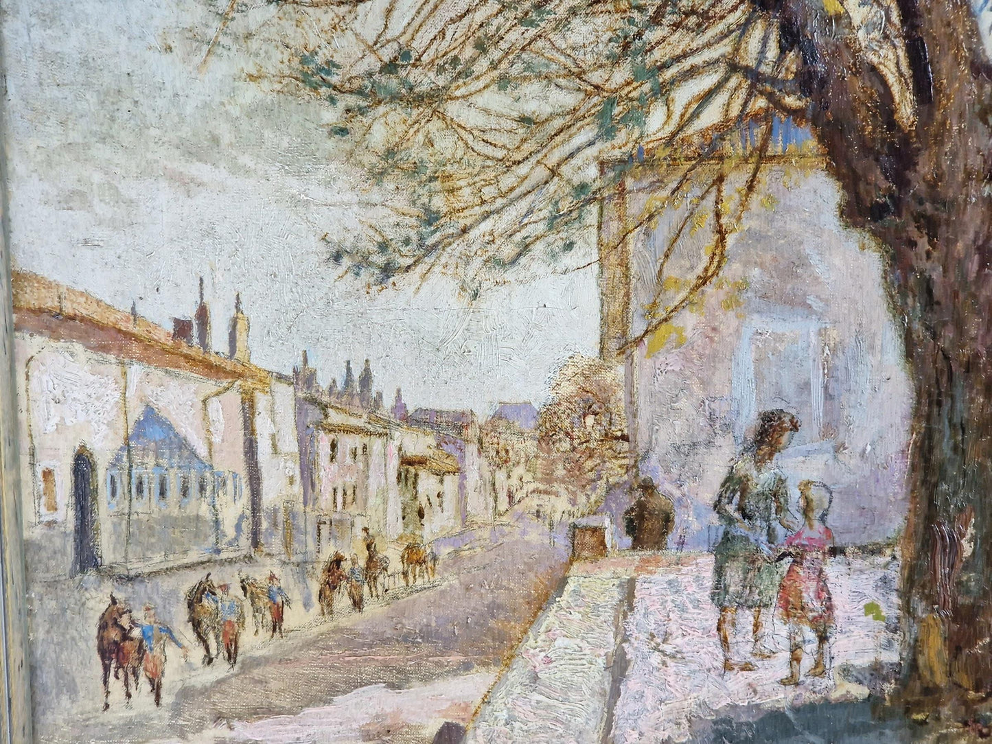 Antique oil painting French oil painting Original art Oil on canvas.