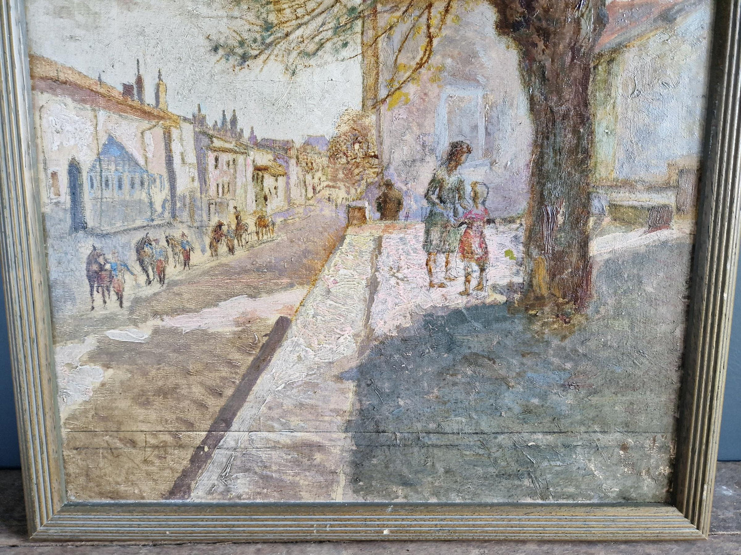 Antique oil painting French oil painting Original art Oil on canvas.