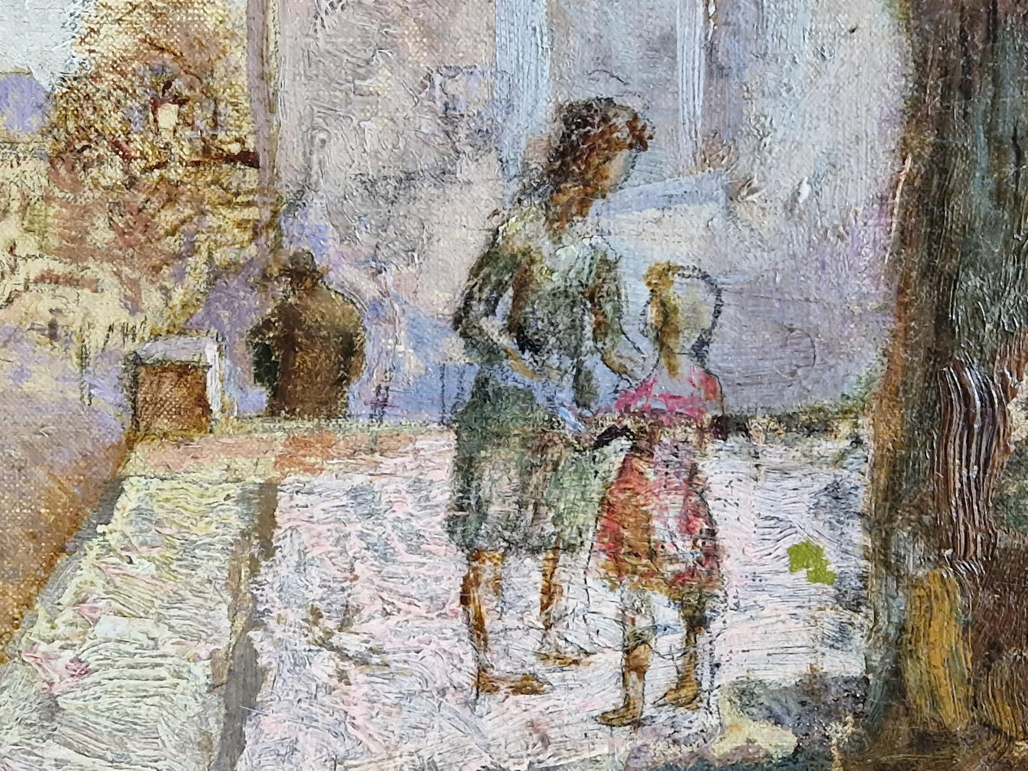Antique oil painting French oil painting Original art Oil on canvas.
