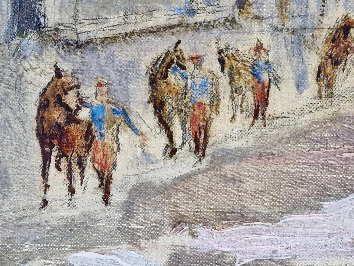 Antique oil painting French oil painting Original art Oil on canvas.