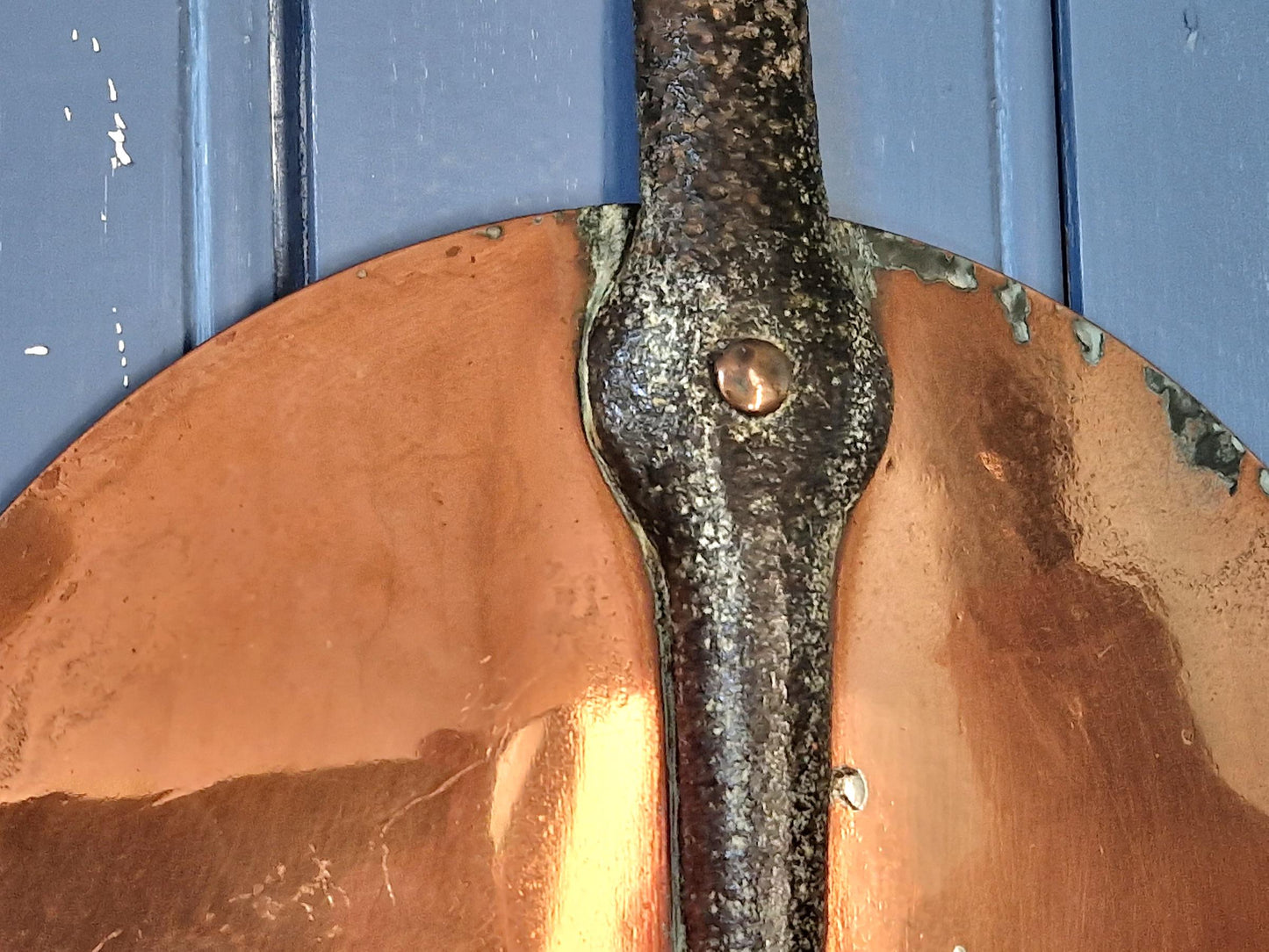 Copper antique pan lid. French copper pan lid.