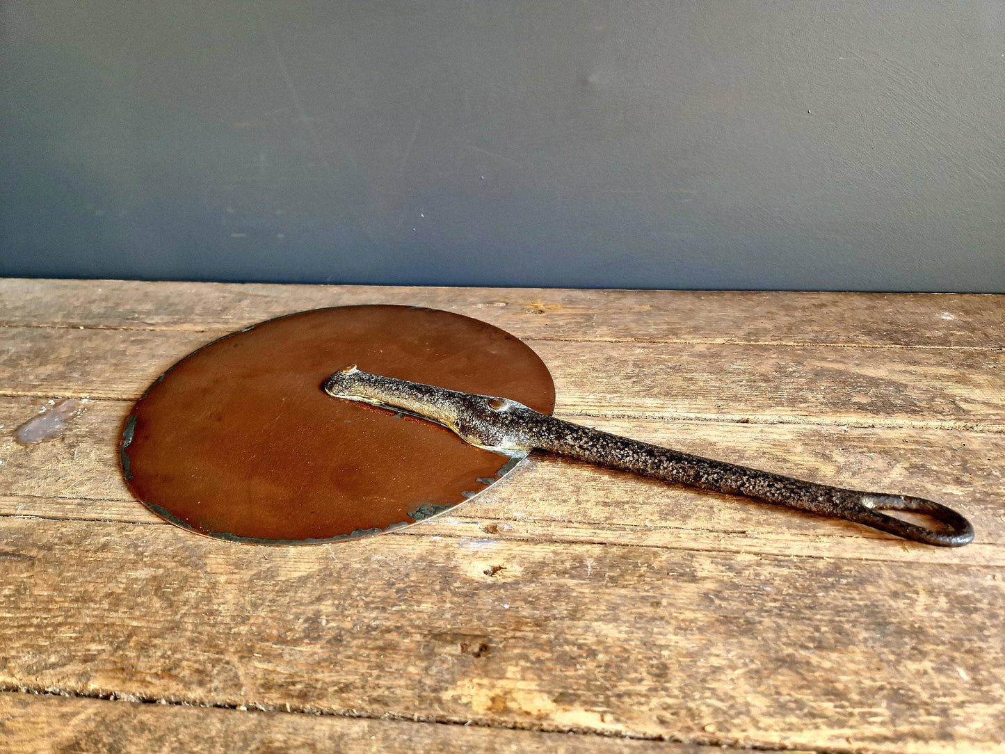 Copper antique pan lid. French copper pan lid.
