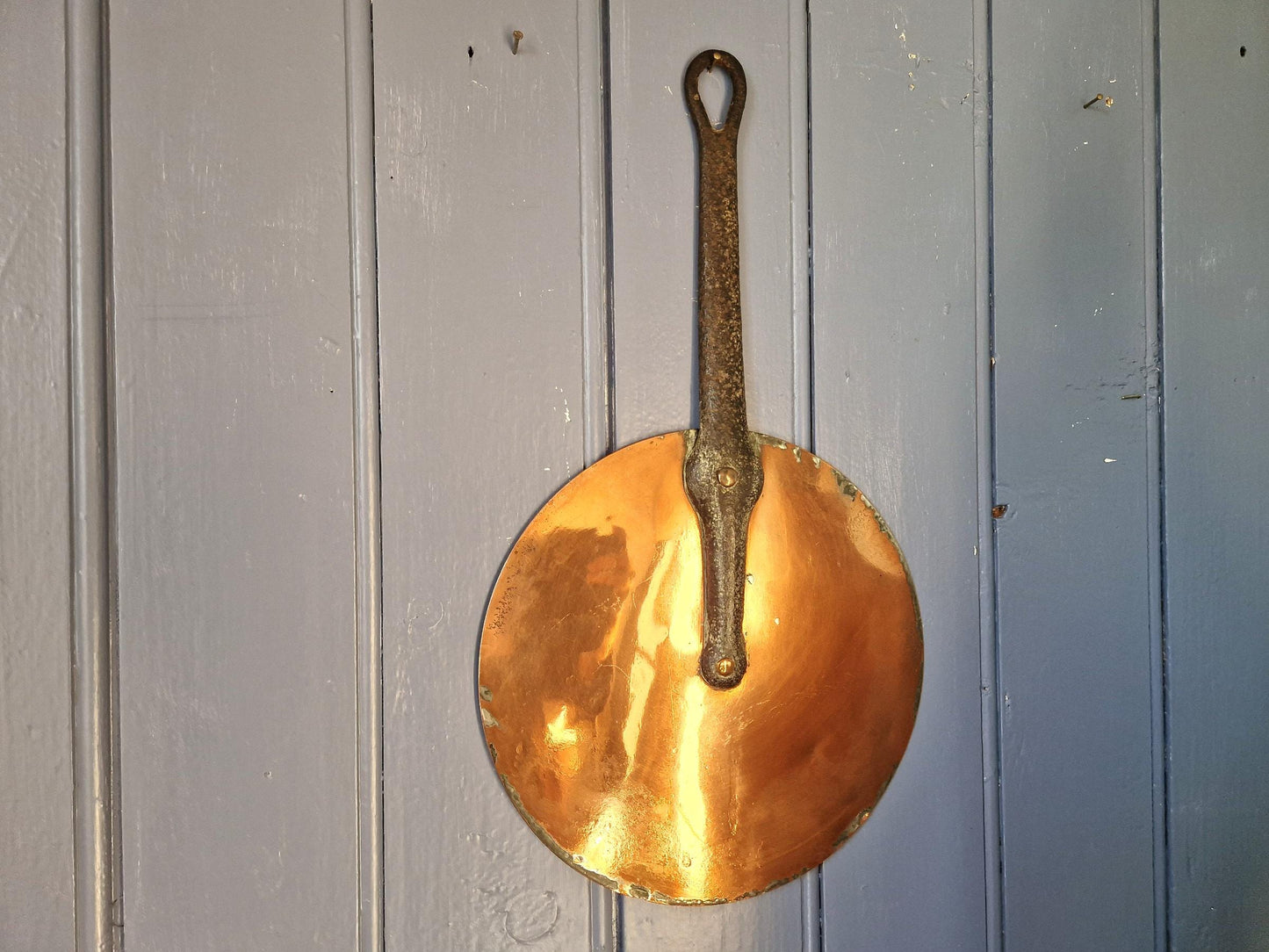 Copper antique pan lid. French copper pan lid.