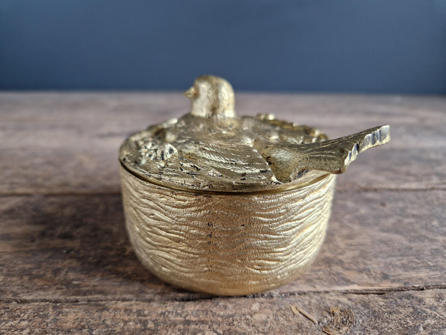 Antique French gilt bronze trinket box French jewelry box.