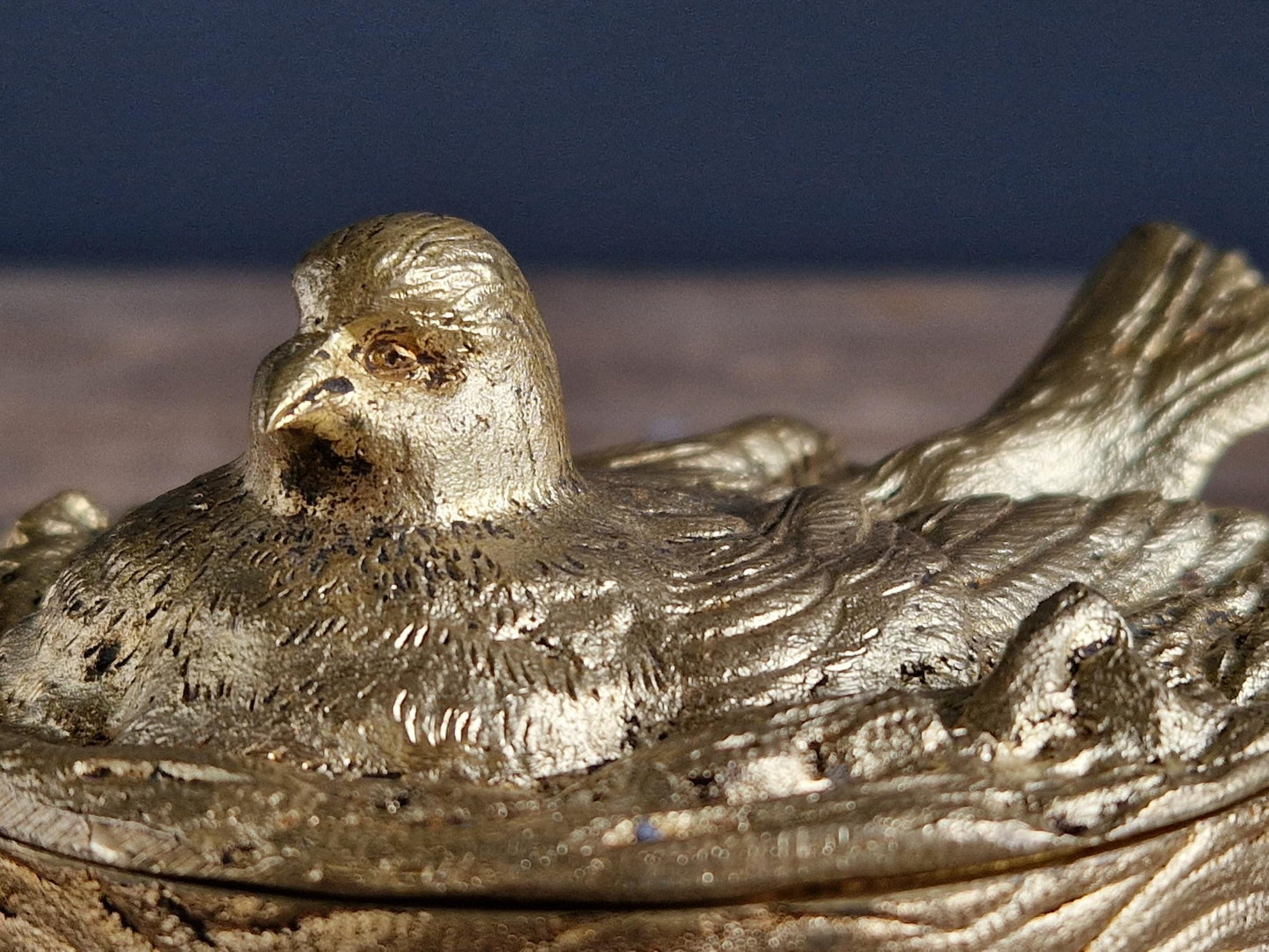 Antique French gilt bronze trinket box French jewelry box.