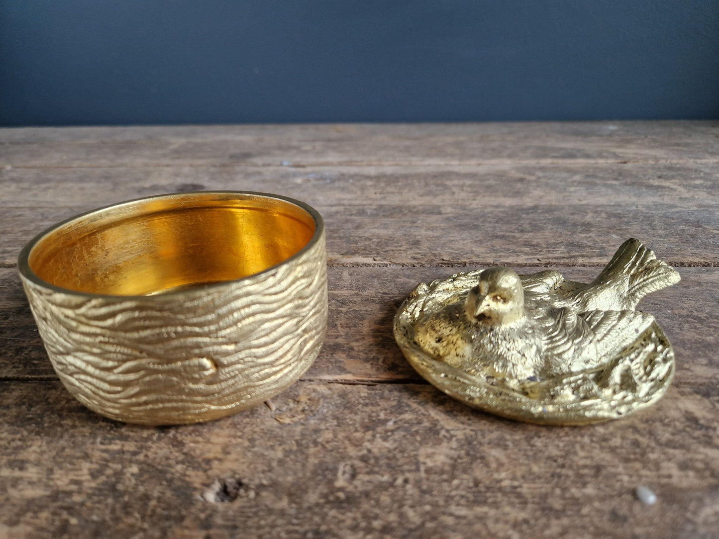 Antique French gilt bronze trinket box French jewelry box.