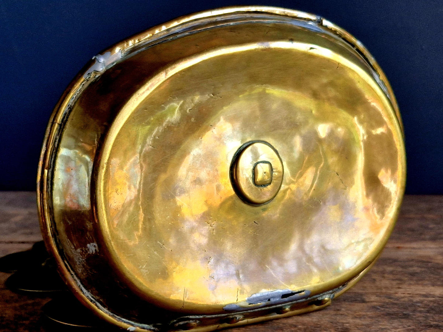 French trench art candle holder Brass trench art candle stick.