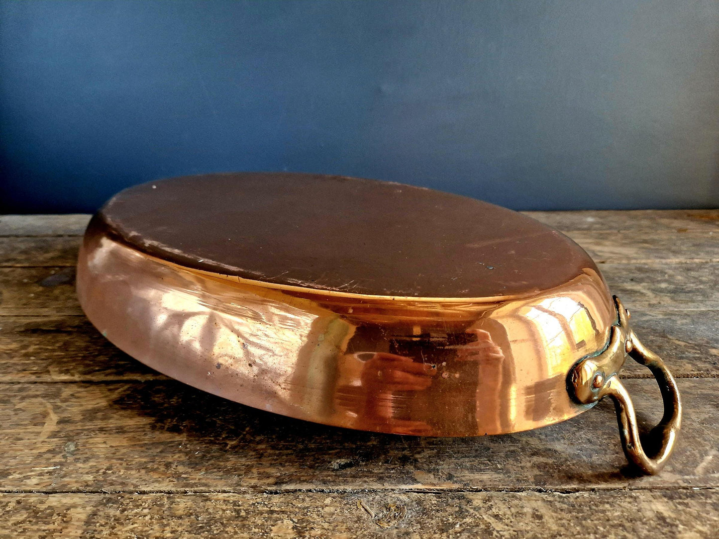 French antique Copper gratin dish.