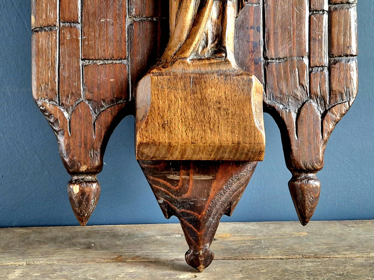Jesus Christ antique wooden religious wall art.