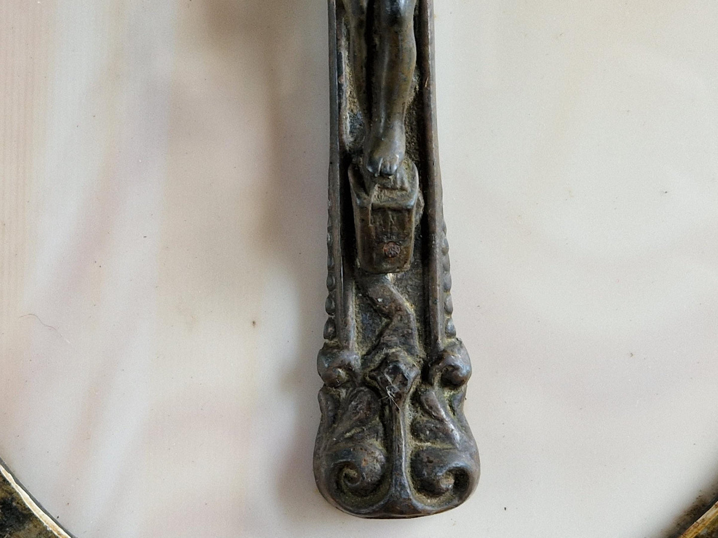 French Catholic antique crucifix Wall hanging.