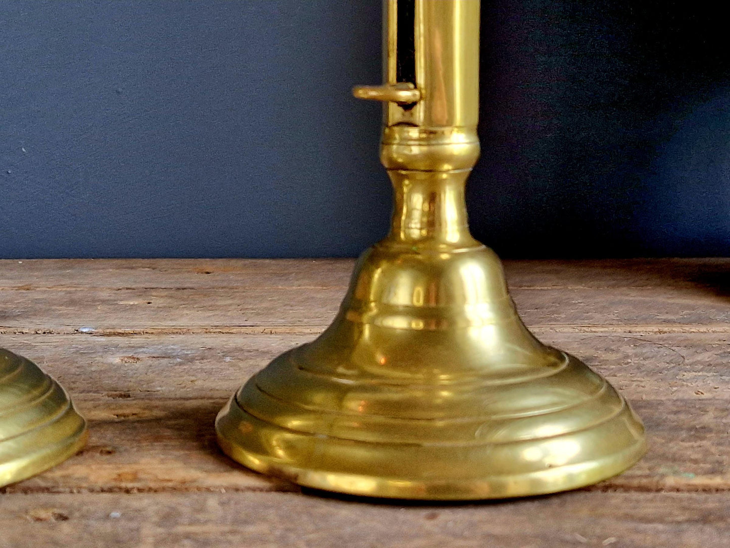 French antique candlesticks Antique brass candle holders.